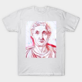 Anicius Manlius Severinus Boethius Portrait | Boethius Artwork | Line Art T-Shirt